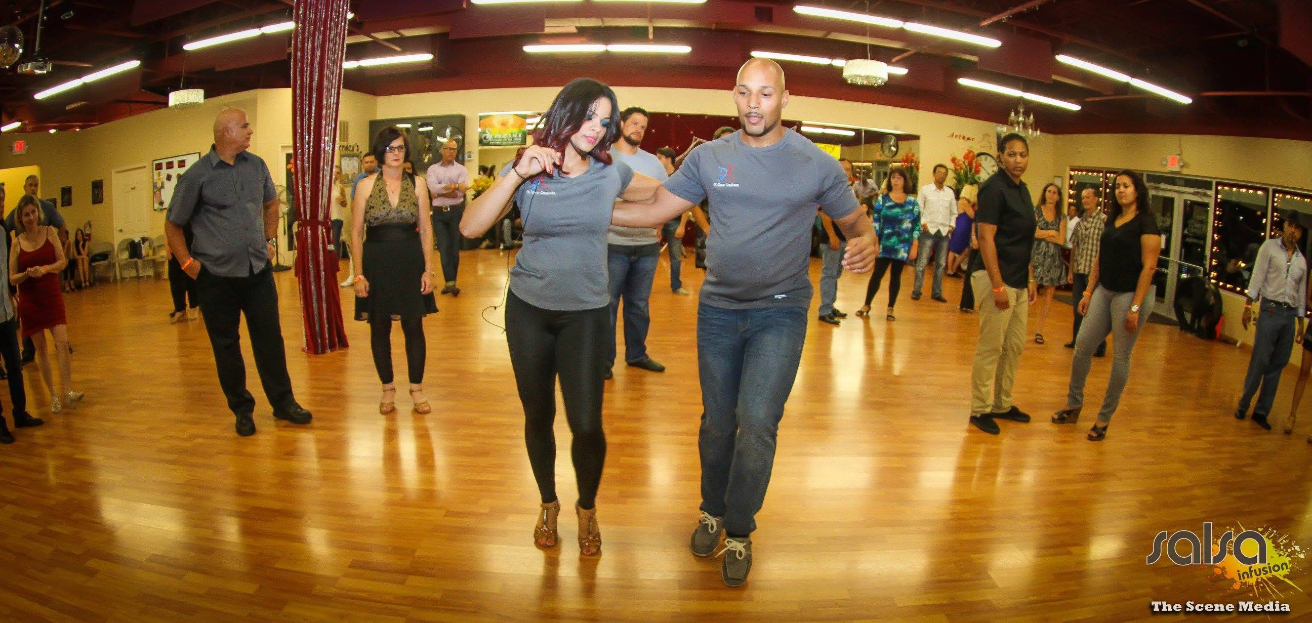 Dario and Kery teaching together in the studio
